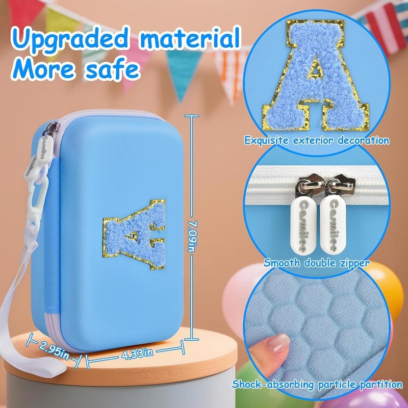 casmilee Label Maker Case for Memoking T02 Mini Printer Print Pods/ for Phomemo M02 Sticker Printer/ M02S/ M02 Pro/ for Nelko PM230 with Album to Hold 56 Sticker Papers, Portable Travel Storage Holder (Blue) - Image 4